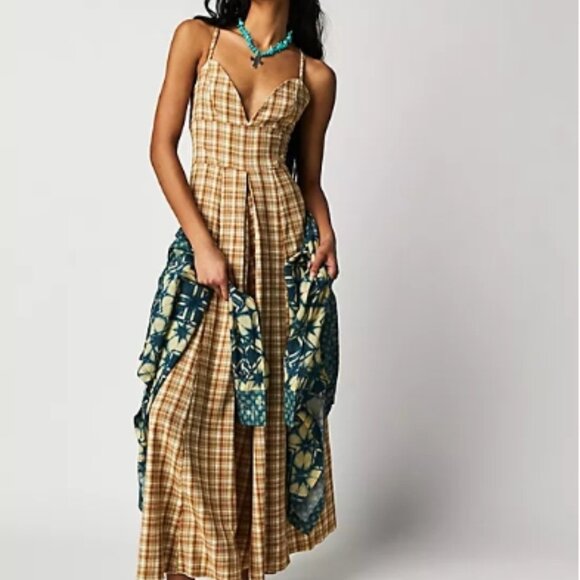 Free People Kaia Jumpsuit – Dusty Lavender Plaid Combo – Size S – NWT - Picture 5 of 7